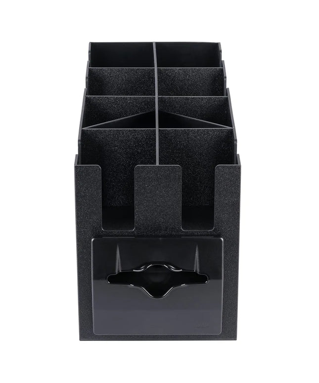 Hộp Đựng Khăn Ăn Vollrath CTNCLS-06 100 Tờ, Kèm Ngăn Ly, Nắp & Ống Hút, 22.9 x 38.6 cm, Nhựa, Đen