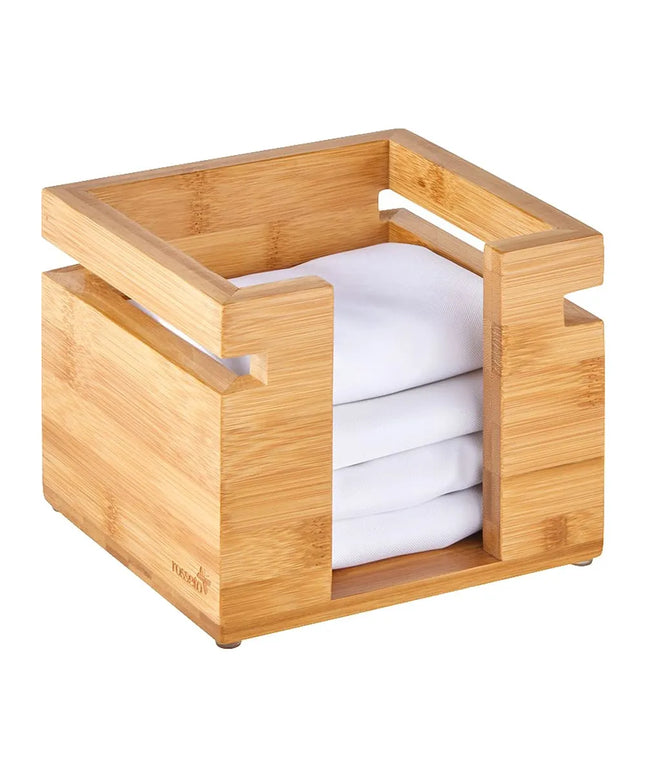 Hộp Đựng Khăn Ăn Vuông Rosseto SB107 16 cm, Tre Tự Nhiên