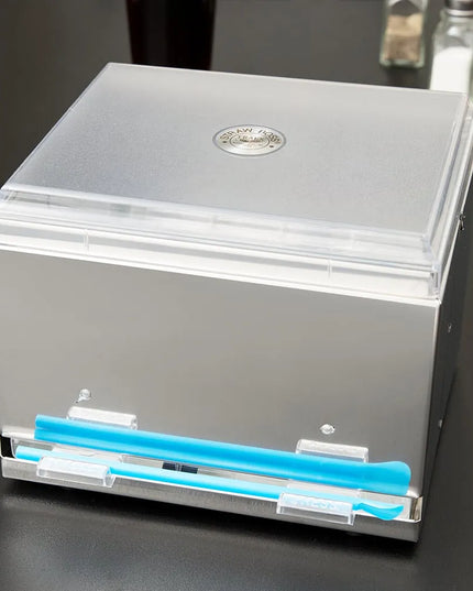 Hộp Đựng Ống Hút 2 Mặt Vollrath 3802-28 Sức Chứa 500 Ống, Màu Bạc