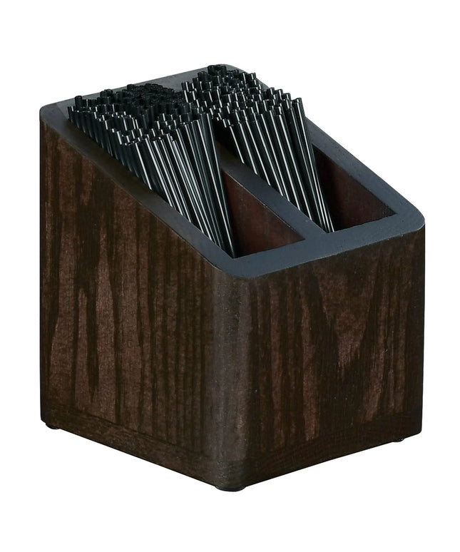 Hộp Đựng Que Khuấy 2 Ngăn Cal-Mil 22429-112 12.7 x 12.7 x 14 cm, Màu Nâu