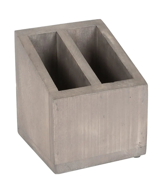 Hộp Đựng Que Khuấy 2 Ngăn Cal-Mil 3308-110 13.3 x 13.3 x 14 cm, Gray Wash