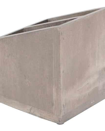 Hộp Đựng Que Khuấy 2 Ngăn Cal-Mil 3308-110 13.3 x 13.3 x 14 cm, Gray Wash