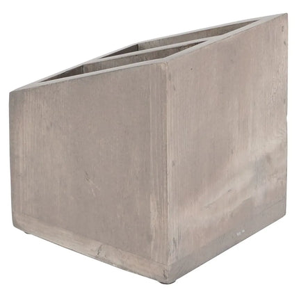 Hộp Đựng Que Khuấy 2 Ngăn Cal-Mil 3308-110 13.3 x 13.3 x 14 cm, Gray Wash