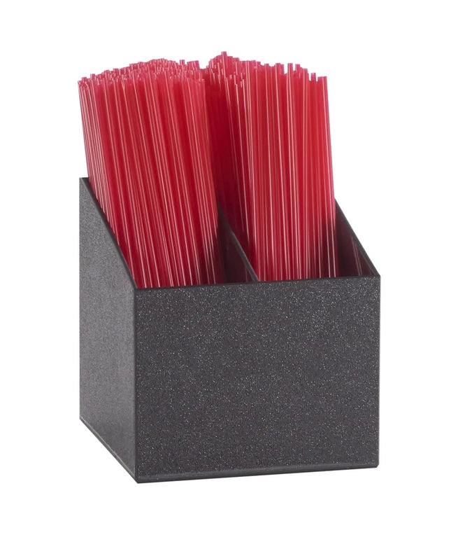 Hộp Đựng Que Khuấy 2 Ngăn Cal-Mil 3308-13 12.7 cm x 12.7 cm x 13.3 cm - Màu Đen