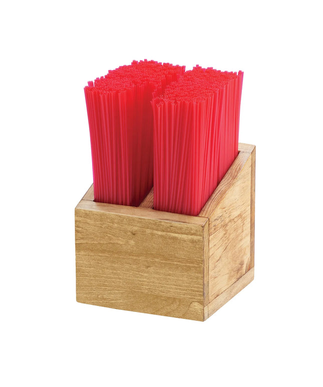 Hộp Đựng Que Khuấy 2 Ngăn Cal-Mil 3308-99 13.3 cm x 13.3 cm x 14 cm - Gỗ Tái Chế