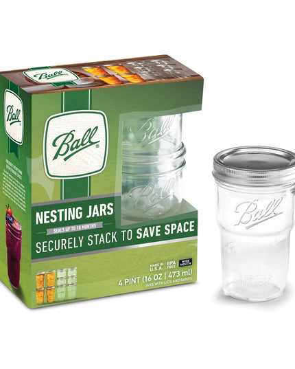 Hũ Mason Thủy Tinh Ball 2134924 480 ml Nắp Vặn - Miệng Rộng