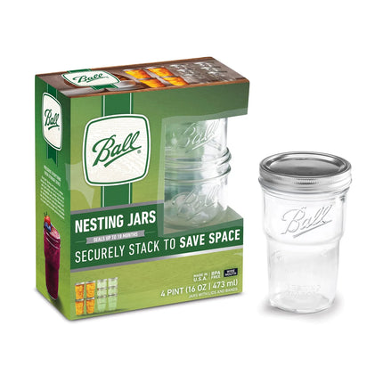 Hũ Mason Thủy Tinh Ball 2134924 480 ml Nắp Vặn - Miệng Rộng