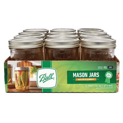 Hũ Mason Thủy Tinh Ball 60000ZFP 240 ml Nắp SureTight™ - Miệng Thường