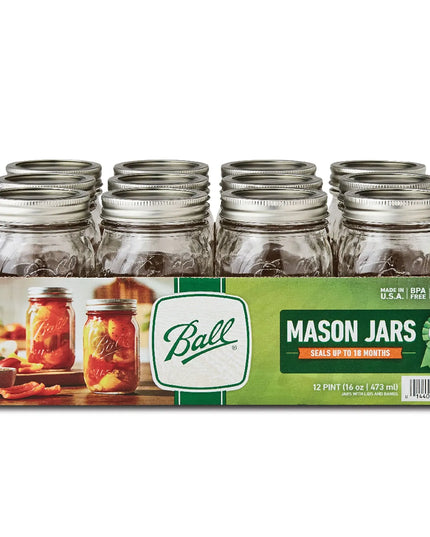 Hũ Mason Thủy Tinh Ball 61000 480 ml Nắp SureTight™ - Miệng Thường