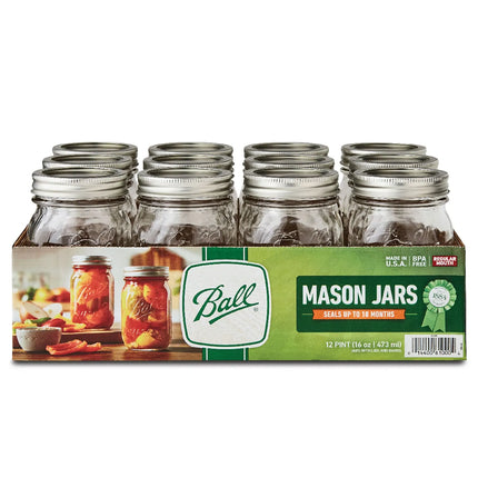 Hũ Mason Thủy Tinh Ball 61000 480 ml Nắp SureTight™ - Miệng Thường