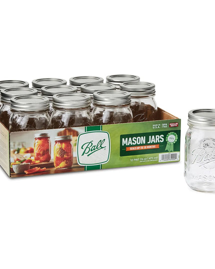 Hũ Mason Thủy Tinh Ball 61000 480 ml Nắp SureTight™ - Miệng Thường