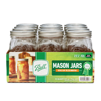 Hũ Mason Thủy Tinh Ball 67000 960 ml Nắp SureTight™ - Miệng Rộng