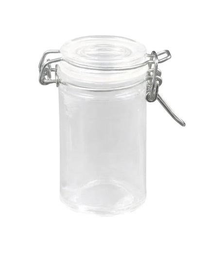 Hũ Mini Apothecary Thủy Tinh American Metalcraft HMMJ2 74 ml Nắp Bản Lề