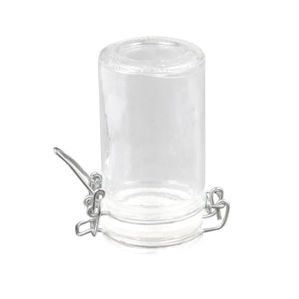 Hũ Mini Apothecary Thủy Tinh American Metalcraft HMMJ2 74 ml Nắp Bản Lề