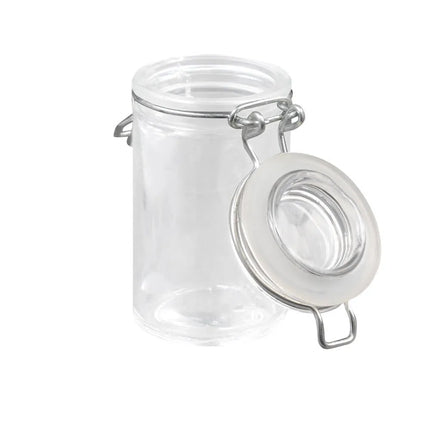 Hũ Mini Apothecary Thủy Tinh American Metalcraft HMMJ2 74 ml Nắp Bản Lề