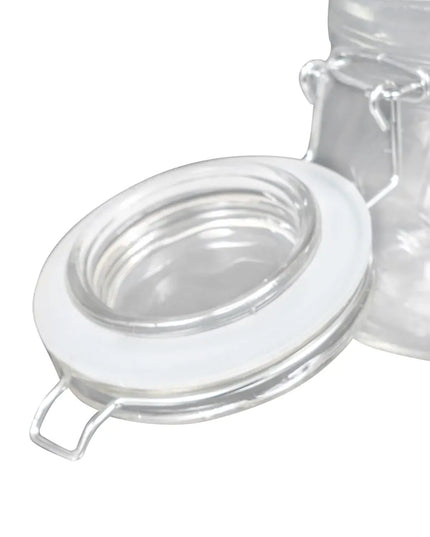 Hũ Mini Apothecary Thủy Tinh American Metalcraft HMMJ5 148 ml Nắp Bản Lề