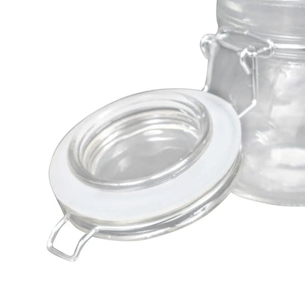 Hũ Mini Apothecary Thủy Tinh American Metalcraft HMMJ5 148 ml Nắp Bản Lề