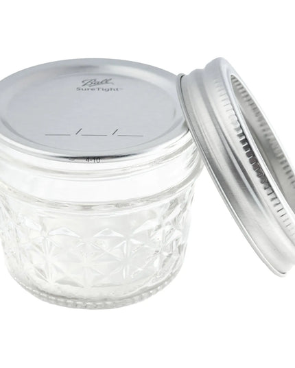 Hũ Thủy Tinh Đựng Mứt Ball 1440080400 120 ml Họa Tiết Quilted Nắp Vặn - Miệng Thường