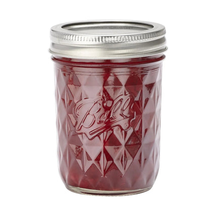 Hũ Thủy Tinh Đựng Mứt Ball 1440081200 240 ml Họa Tiết Quilted Nắp Vặn - Miệng Thường