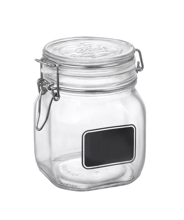 Hũ Thủy Tinh Trong Suốt Steelite 4949Q462 858 ml Fido Chalkboard Nắp Đậy