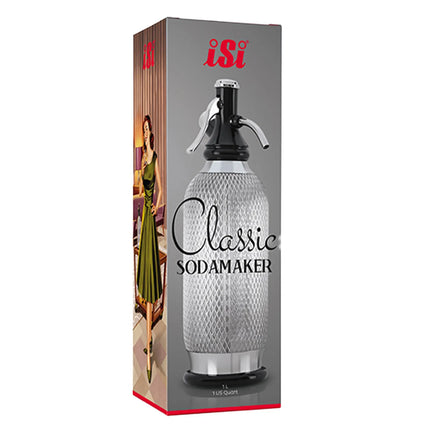 iSi | Sodamaker Classic Soda Siphon – 1 Litre – Stainless Steel