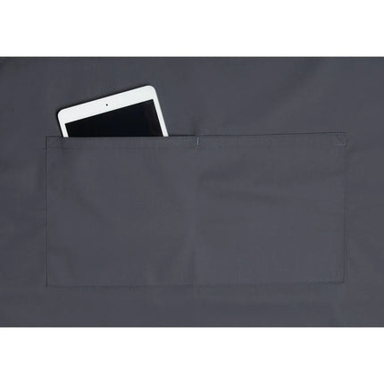 KARLOWSKY | Basic Chef Bib Apron with 2-Section Pocket – Anthracite - 75×90 cm - Poly-Cotton 65/35