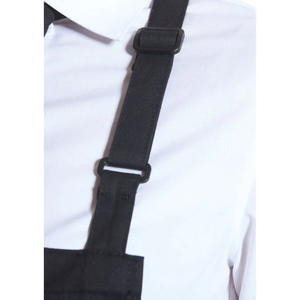 KARLOWSKY | Basic Chef Bib Apron with 2-Section Pocket – Black - 75×90 cm - Poly-Cotton 65/35