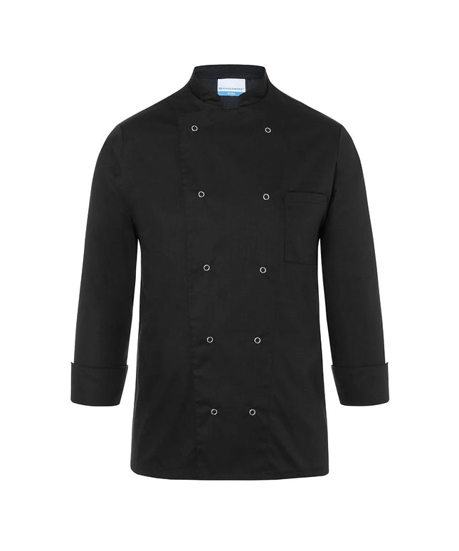 KARLOWSKY | Basic Double-Breasted Chef Jacket with Press Studs – Black - Size L