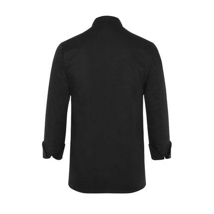 KARLOWSKY | Basic Double-Breasted Chef Jacket with Press Studs – Black - Size 4XL