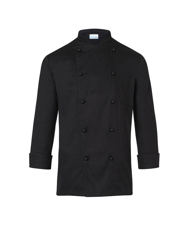 KARLOWSKY | Basic Double-Breasted Chef Jacket with Stud Buttons – Black - Size 3XL - 100% Cotton