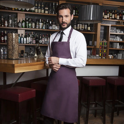 KARLOWSKY | Bib Apron Basic – Aubergine - 750×900 mm - Adjustable Neck Strap
