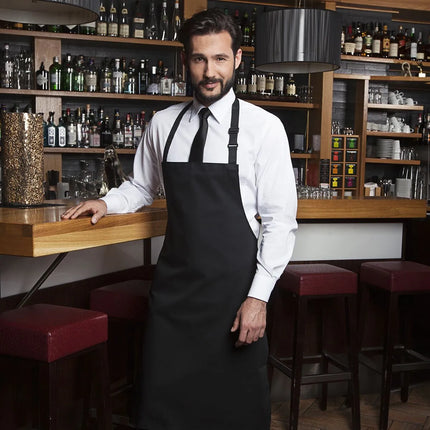 KARLOWSKY | Bib Apron Basic – Black - 750×900 mm - Adjustable Neck Strap