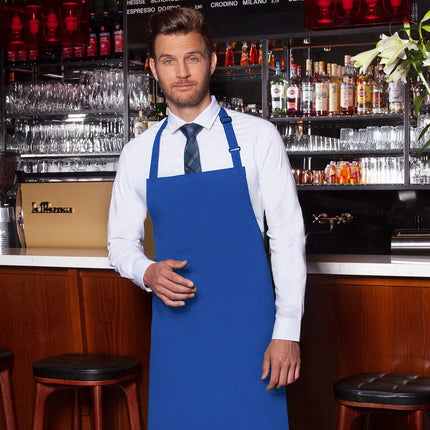 KARLOWSKY | Bib Apron Basic – Blue - 750×900 mm - Adjustable Neck Strap