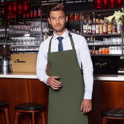 KARLOWSKY | Bib Apron Basic – Moss Green - 750×900 mm - Adjustable Neck Strap