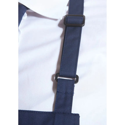 KARLOWSKY | Bib Apron Basic – Navy - 750×900 mm - Adjustable Neck Strap - 65% Cotton/35% Polyester