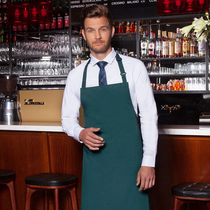 KARLOWSKY | Bib Apron Basic – Pine Green - 750×900 mm - Adjustable Neck Strap