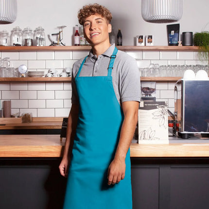 KARLOWSKY | Bib Apron Basic – Turquoise - 750×900 mm - Adjustable Neck Strap