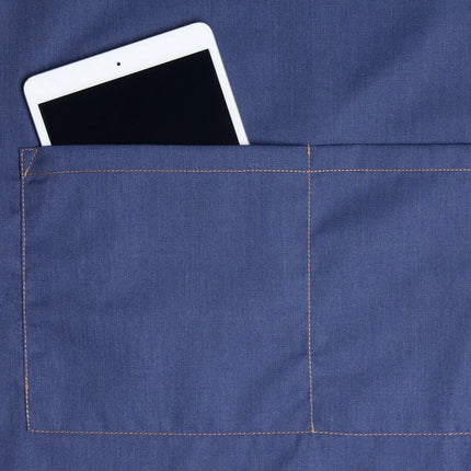 KARLOWSKY | Cross-Back Denim-Style Bib Apron – Vintage Blue - 71x95 cm