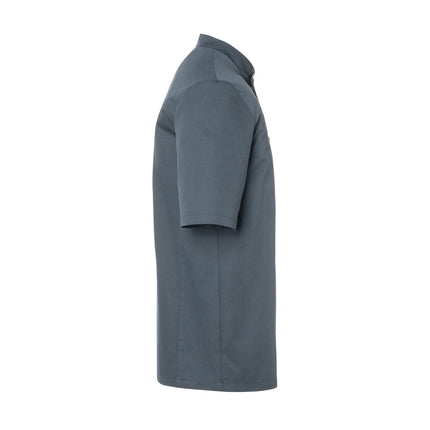 KARLOWSKY | Gustav Men's Chef Jacket – Short Sleeve - Anthracite - Size 62 - Press-Stud Closure