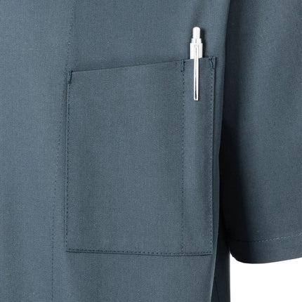 KARLOWSKY | Gustav Men's Chef Jacket – Short Sleeve - Anthracite - Size 66 - Press-Stud Closure