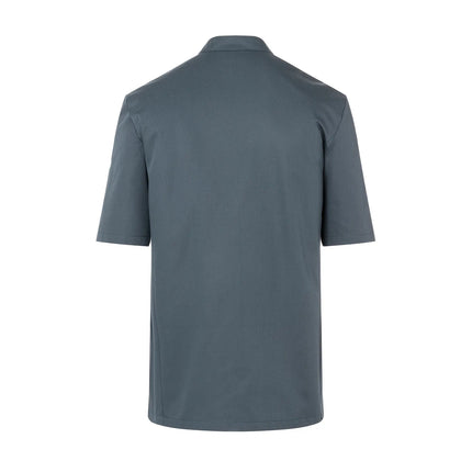 KARLOWSKY | Gustav Men's Chef Jacket – Short Sleeve - Anthracite - Size 72 - Press-Stud Closure