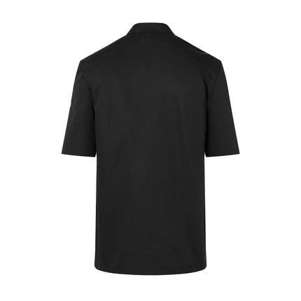 KARLOWSKY | Gustav Men's Chef Jacket – Short Sleeve - Black - Size 52 - Press-Stud Closure