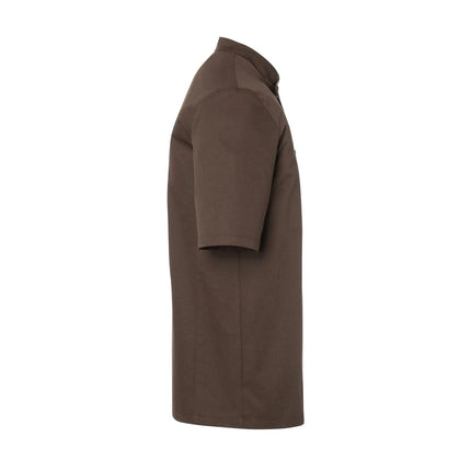 KARLOWSKY | Gustav Men's Chef Jacket – Short Sleeve - Light Brown - Size 54 - Press-Stud Closure