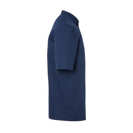 KARLOWSKY | Gustav Men's Chef Jacket – Short Sleeve - Marine Blue - Size 48 - Press-Stud Closure