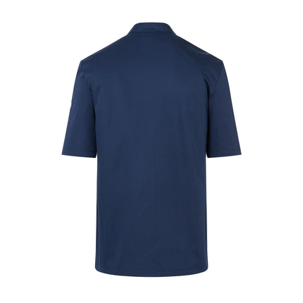 KARLOWSKY | Gustav Men's Chef Jacket – Short Sleeve - Marine Blue - Size 58 - Press-Stud Closure