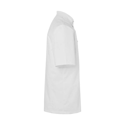KARLOWSKY | Gustav Men's Chef Jacket – Short Sleeve - White - Size 44 - Press-Stud Closure
