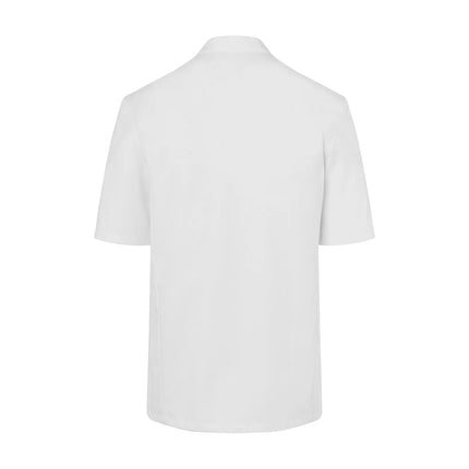 KARLOWSKY | Gustav Men's Chef Jacket – Short Sleeve - White - Size 66 - Press-Stud Closure