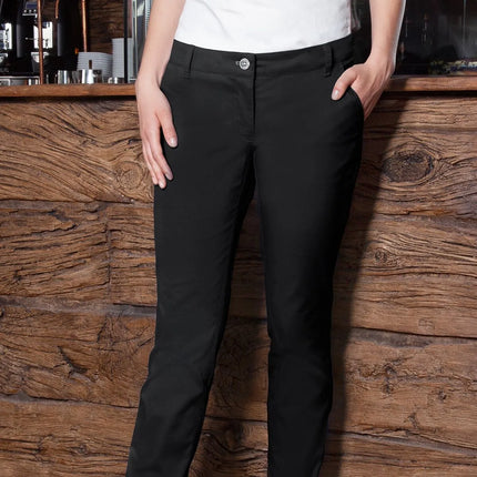 KARLOWSKY | Ladies' 5-Pocket Work Trousers – Black - Size 42 - Organic Cotton Stretch