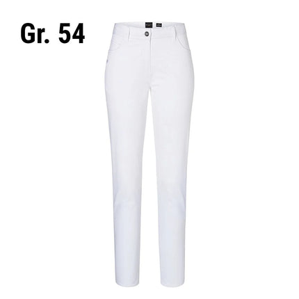 KARLOWSKY | Ladies' 5-Pocket Work Trousers – White - Size 54 - Organic Cotton Stretch