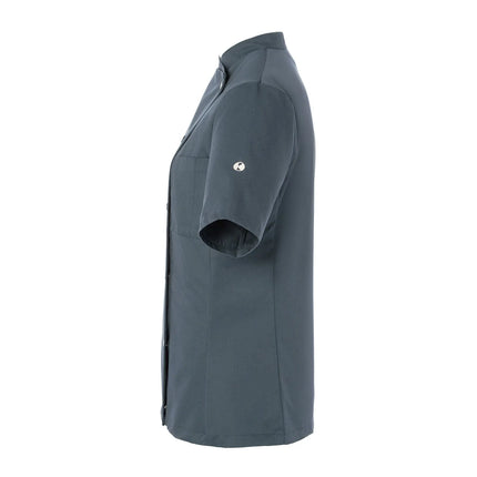 KARLOWSKY | Ladies Chef Jacket Greta – Anthracite - Size 52 - Short Sleeve - Press-Stud Fastening